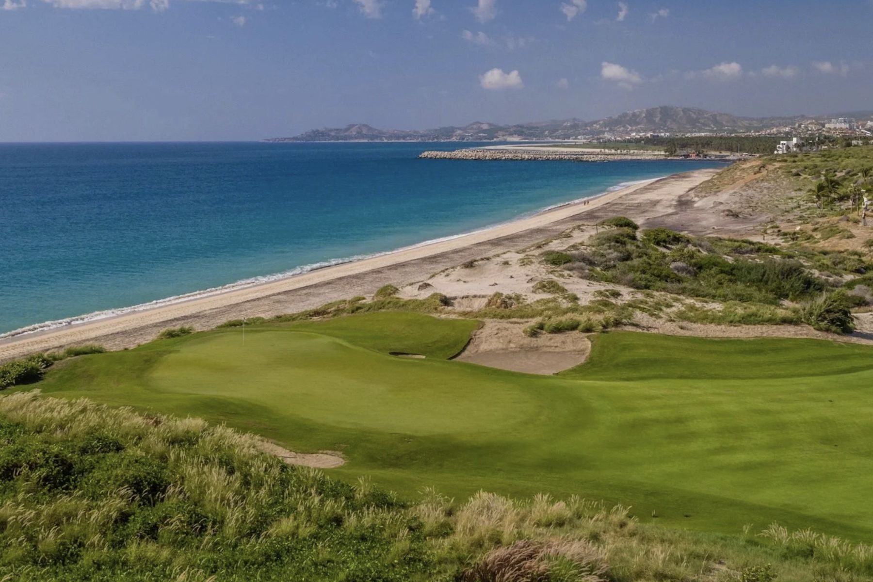 Puerto Los Cabos coastline from the air